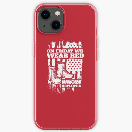 Discover We Wear Red Friday Soldier Boots iPhone Case