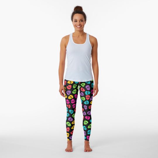 Discover Colorful Skull Pattern Leggings
