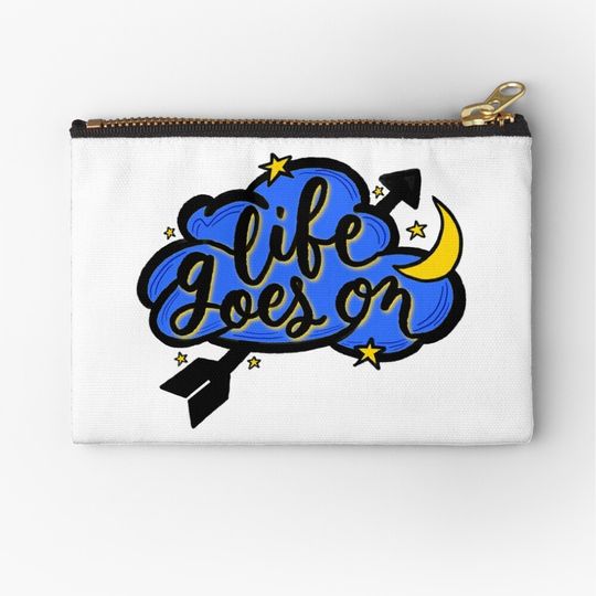 Discover Life Goes On Zipper Pouch