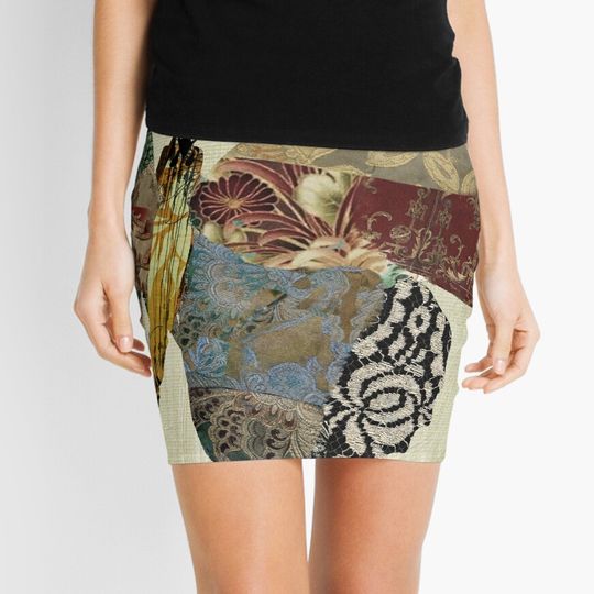 Discover Butterfly Brocade Mini Skirt