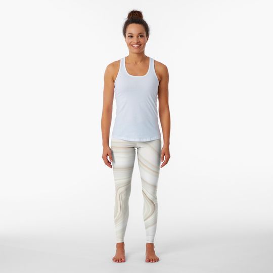 Discover Beige Marble Leggings