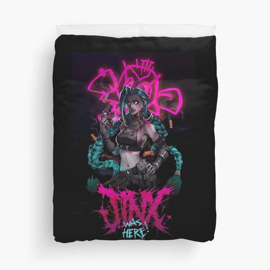 Discover Jinx was here! Duvet Cover