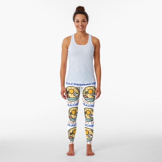 Discover Whats Up Beaches! Leggings