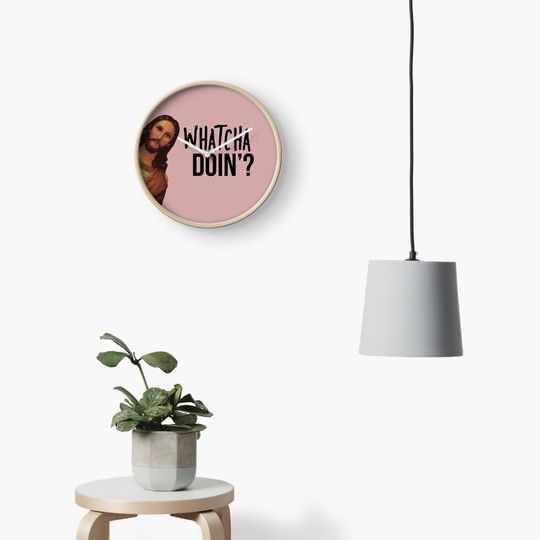 Discover Jesus is Watching Meme Clock