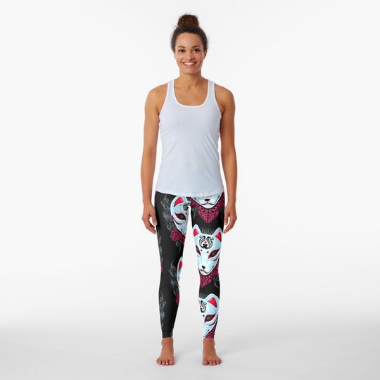Discover Japanese Kitsune Fox Leggings