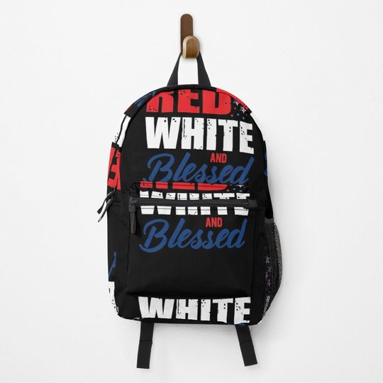 Discover Red White and blessed Backpack