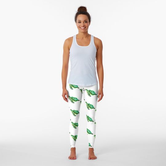 Discover Watercolor Turtle Leggings