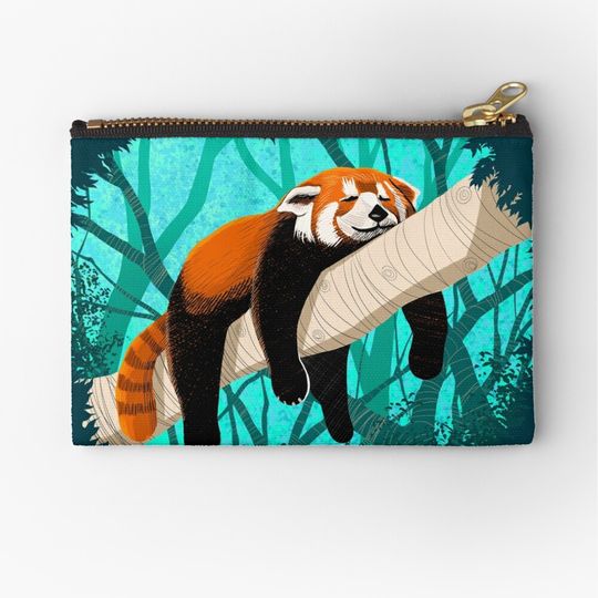 Discover Red Panda Zipper Pouch