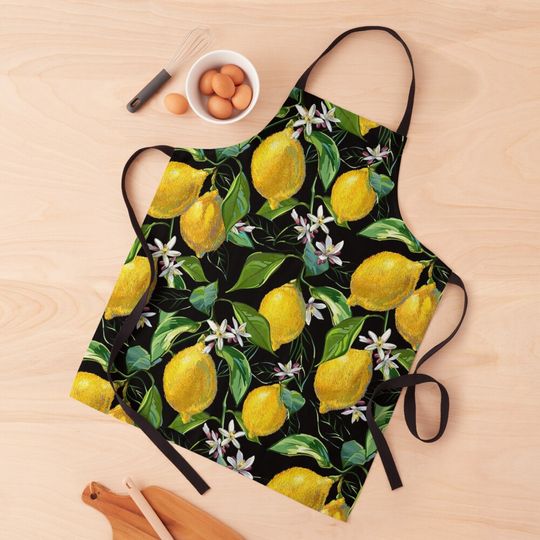 Discover Fresh Lemons Black Apron