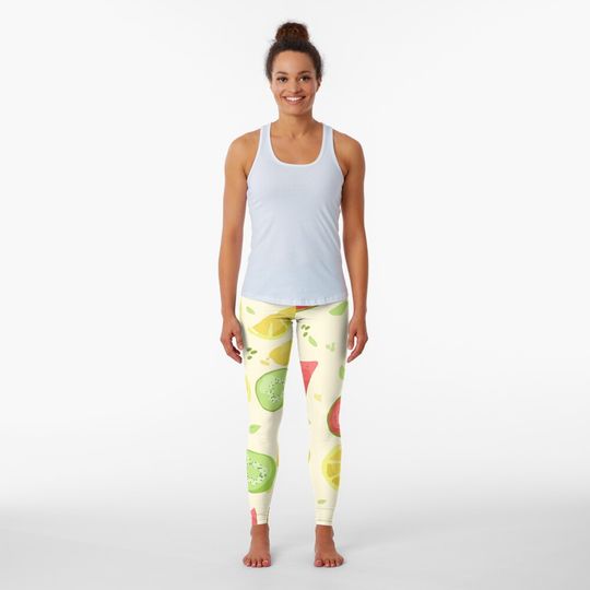 Discover Fruits Pattern Collection Concept Leggings