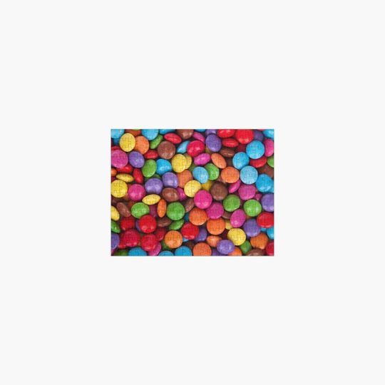 Discover Colorful Candy Texture M&Ms Skittles Rainbow Small Round Bite Candies Jigsaw Puzzle