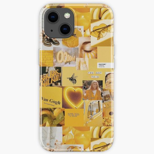 Discover Yellow Aesthetic Collage iPhone Case