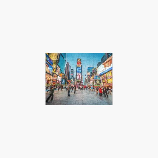 Discover Times Square Sparkle Jigsaw Puzzle
