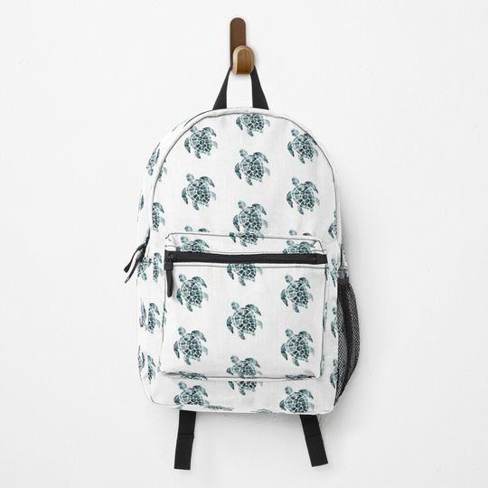 Discover Sea Turtle - Turquoise Ocean Waves Backpack