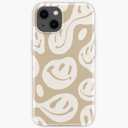Discover liquid smiley beige iPhone Case