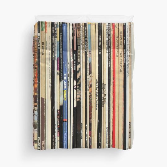 Discover Classic Rock Vinyl Records  Duvet Cover