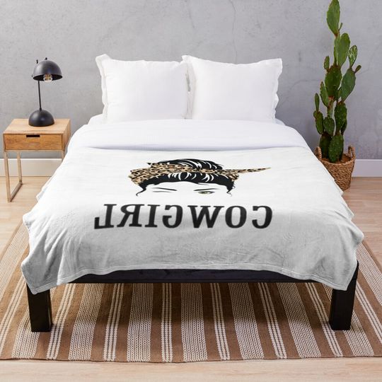 Discover Reverse Cowgirl Throw Blanket