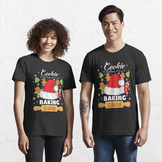 Discover Christmas Cookie Baking Crew Funny Pajamas Family Christmas T-Shirt