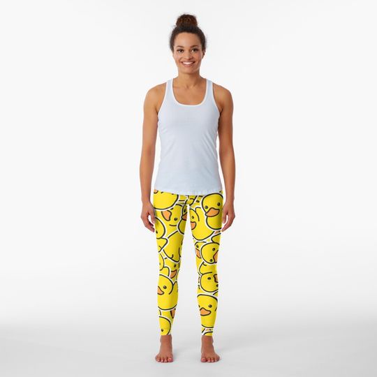 Discover Yellow Classic Rubber Duck Leggings