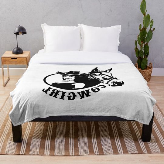 Discover Reverse Cowgirl Throw Blanket