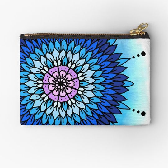 Discover Blue Petals Makeup Bags