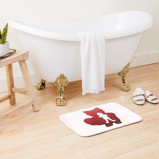 Discover Turning RedSilhouette Design Bath Mat