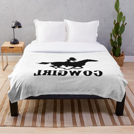 Discover Reverse Cowgirl Throw Blanket