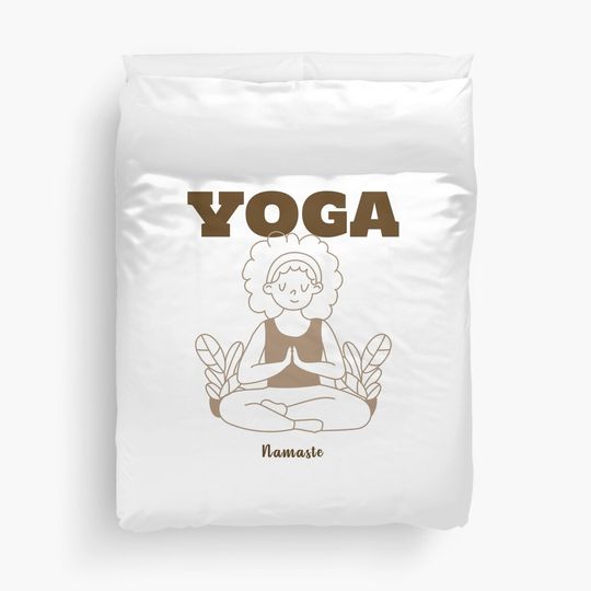 Discover Yoga Namaste Duvet Cover