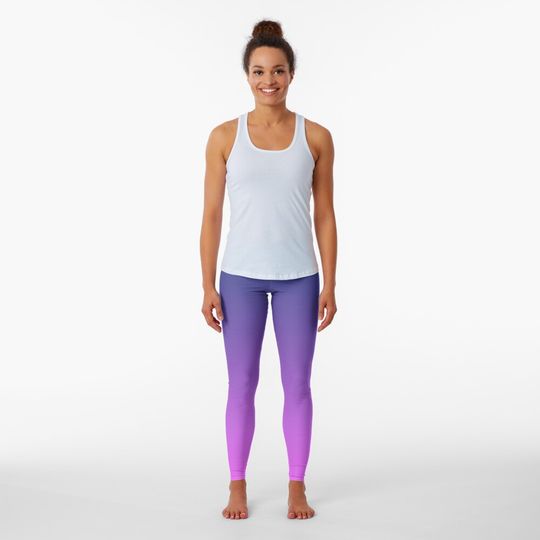 Discover Two tone color plain blue and purple color || Plain gradient art by ADDUP. Leggings