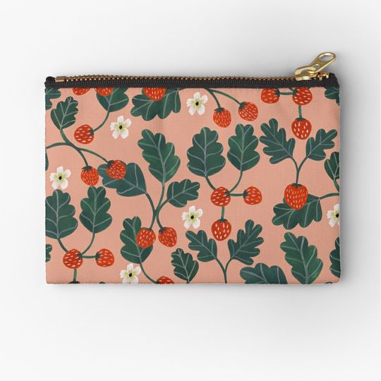 Discover Strawberries Makeup Bags