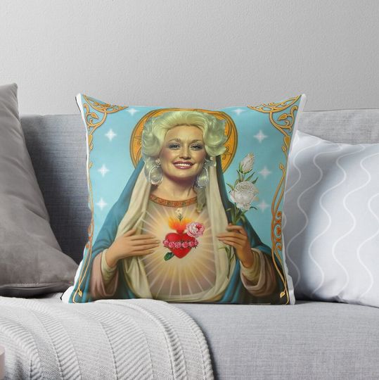 Discover Saint Dolly Parton Throw Pillow