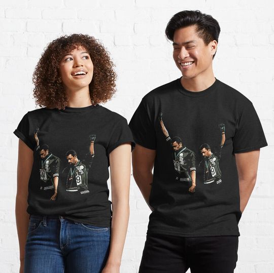 Discover 1968 Olympics Black Power Salute Illustration T-Shirt