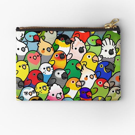 Discover Everybirdy Pattern Zipper Pouch
