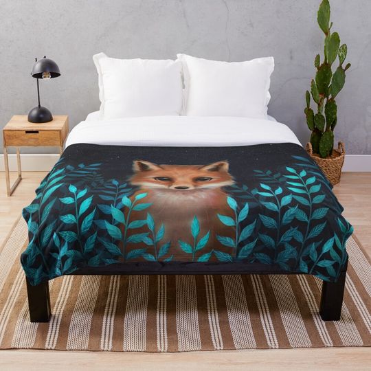 Discover Fox Throw Blanket