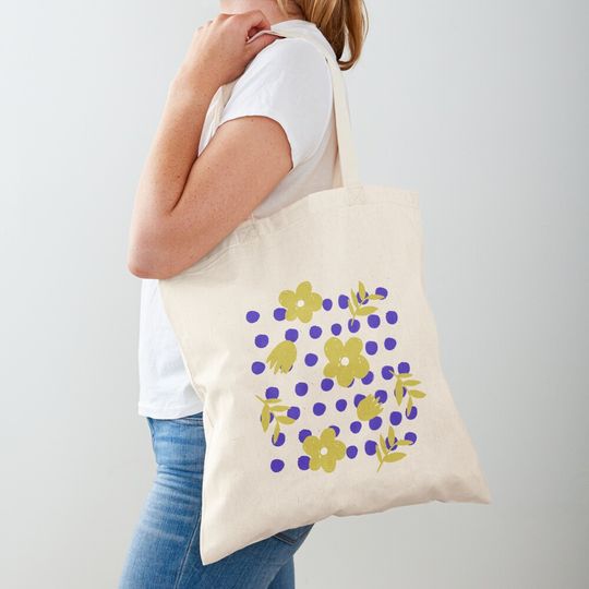 Discover Dots and Flowers Tote Bag Tote Bag