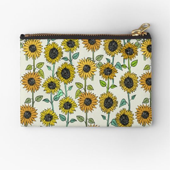 Discover Painted Sunflowers Makeup Bags
