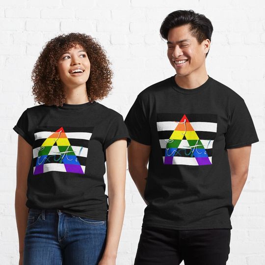 Discover I Exist Straight Ally Flag Classic T-Shirt