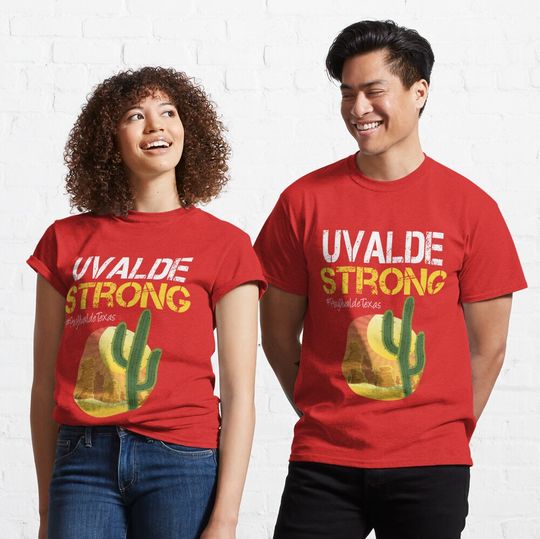 Discover Uvalde Strong Pray For Uvalde Texas elementary school T-Shirt