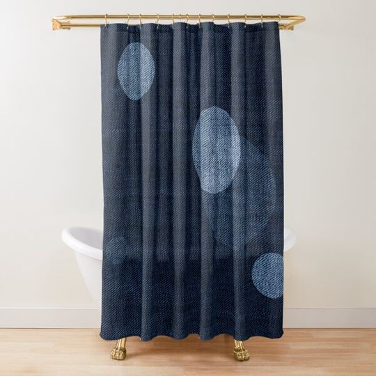 Discover Denim Moon Shower Curtain