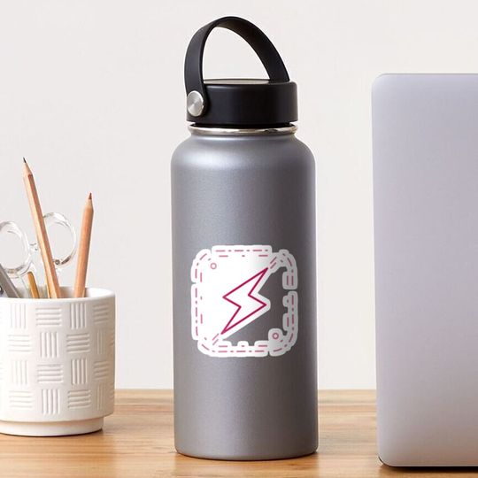 Discover Lightning Button Sticker