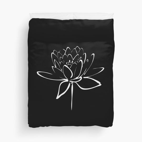 Discover Lotus Flower Duvet Cover