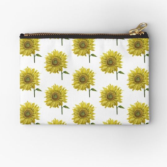 Discover Sunflower Drawing Makeup Bags