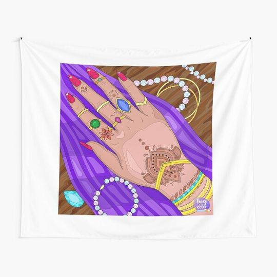 Discover Pretty hand design Tapestry