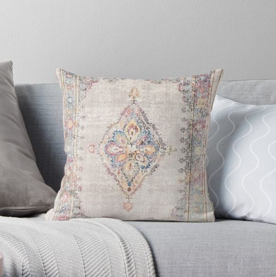 Discover  Antique Persian rug Throw Pillow