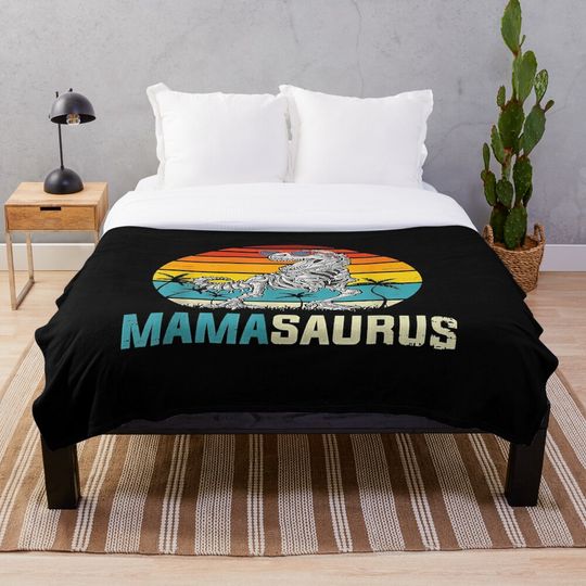 Discover Vintage Mamasaurus Halloween Throw Blanket