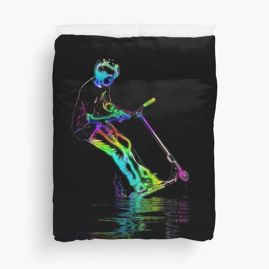Discover Puddle Jumping - Scooter Boy Duvet Cover