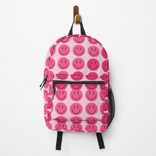 Discover Preppy, Pink, Smiley, Aesthetic, Graident Backpack
