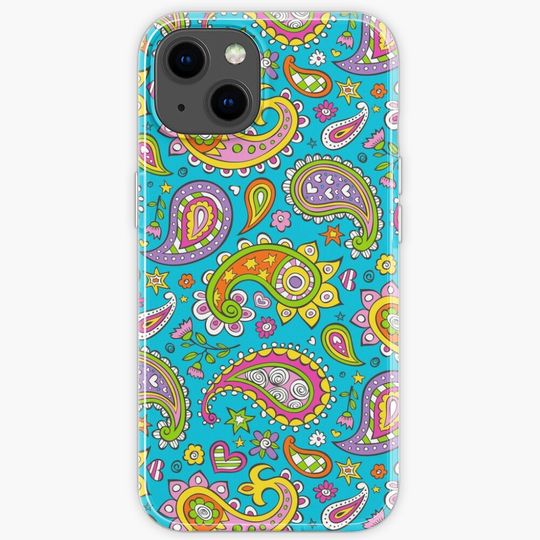 Discover Happy Paisley iPhone Case