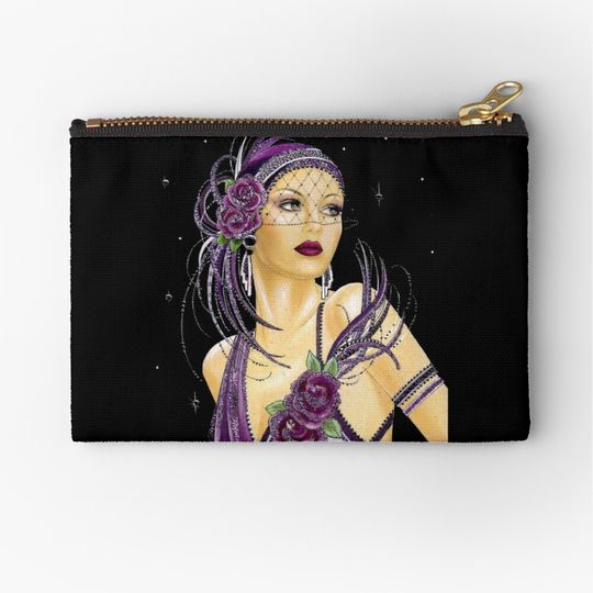 Discover Vintage 1930 Art Deco Print Zipper Pouch