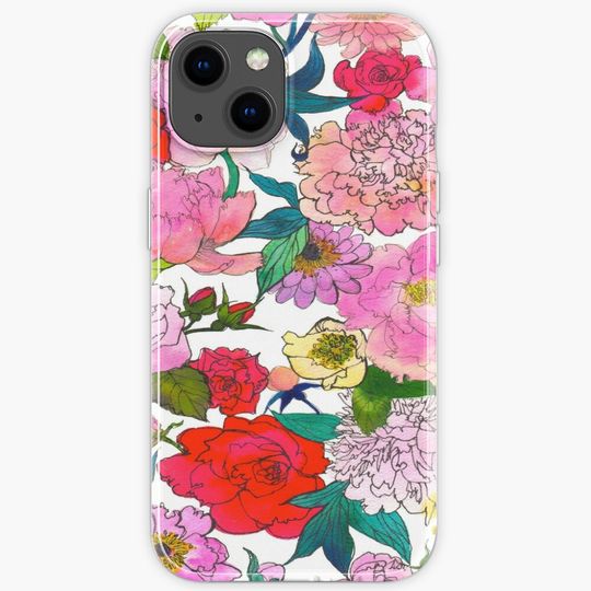 Discover Peonies & Roses iPhone Case